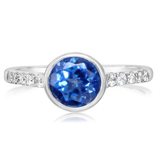 White Gold Blue Topaz Ring Timmreck & McNicol Jewelers McMinnville, OR