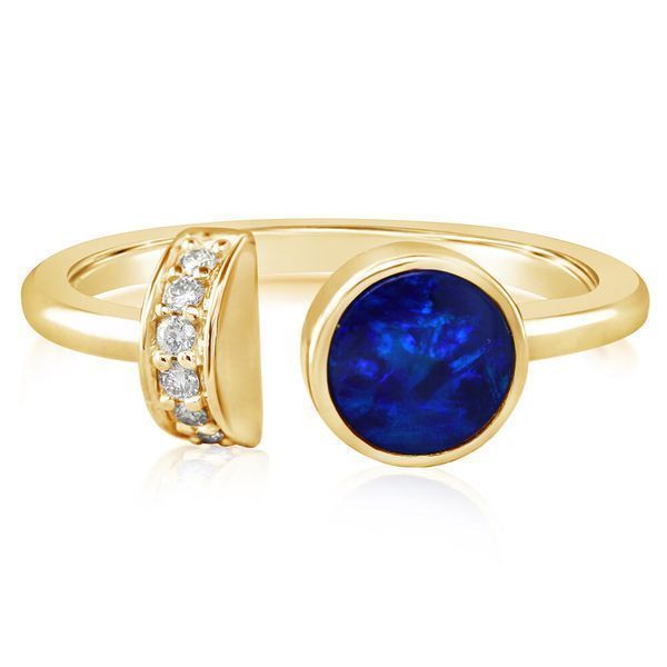 Yellow Gold Opal Ring Leslie E. Sandler Fine Jewelry and Gemstones rockville , MD