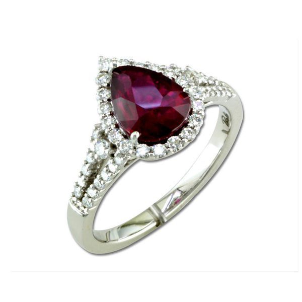 White Gold Ruby Ring Cravens & Lewis Jewelers Georgetown, KY