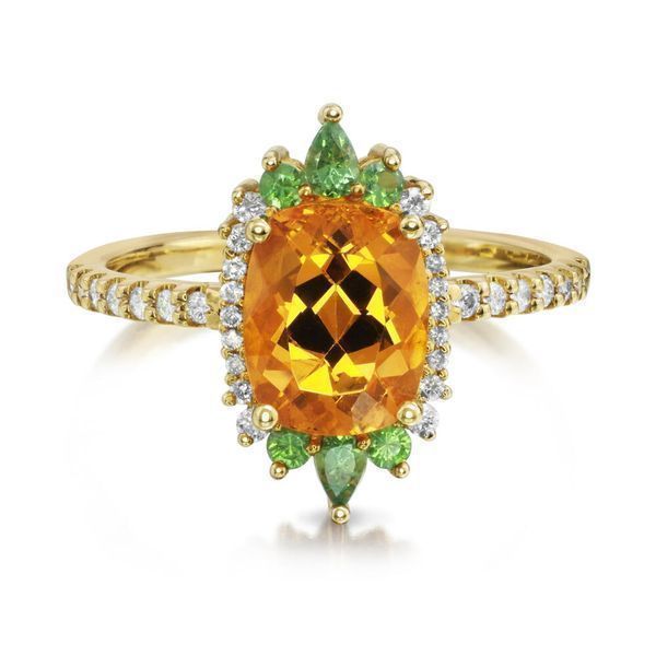 Yellow Gold Mandarin Garnet Spessartite Ring Ross's Fine Jewelers Kilmarnock, VA