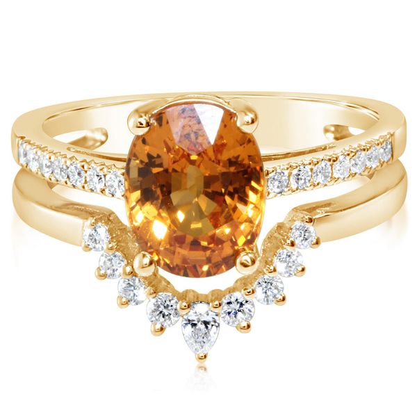 Yellow Gold Mandarin Garnet Spessartite Ring Mar Bill Diamonds and Jewelry Belle Vernon, PA