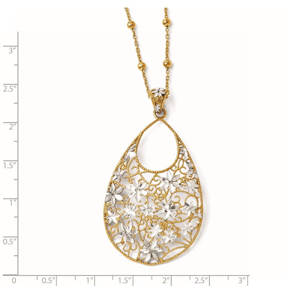 Gold-Tone Sterling Silver Necklace Image 2 Brummitt Jewelry Design Studio LLC Raleigh, NC