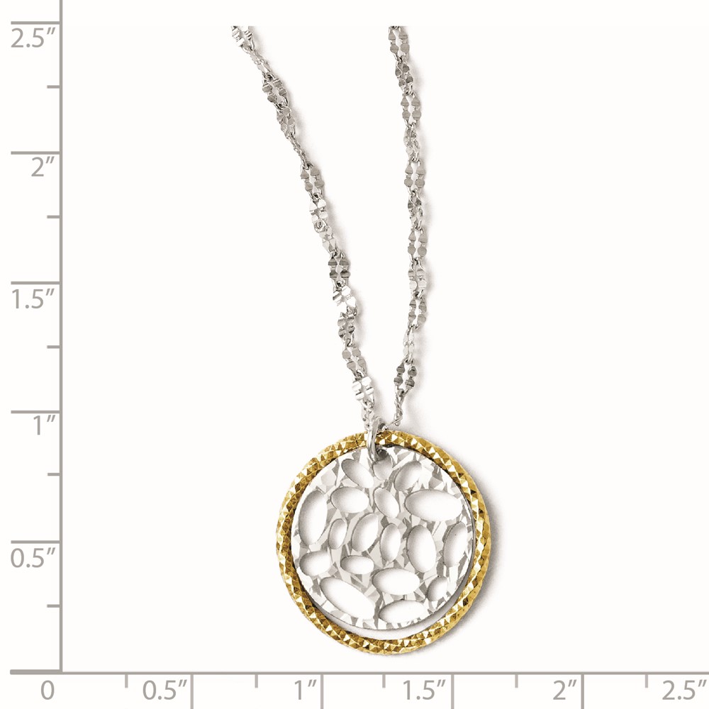Gold-Tone Sterling Silver Necklace Image 2 James Douglas Jewelers LLC Monroeville, PA