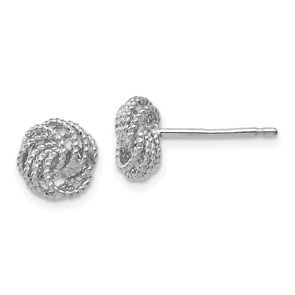 14K White Gold Textured Earrings Ann Booth Jewelers Conway, SC