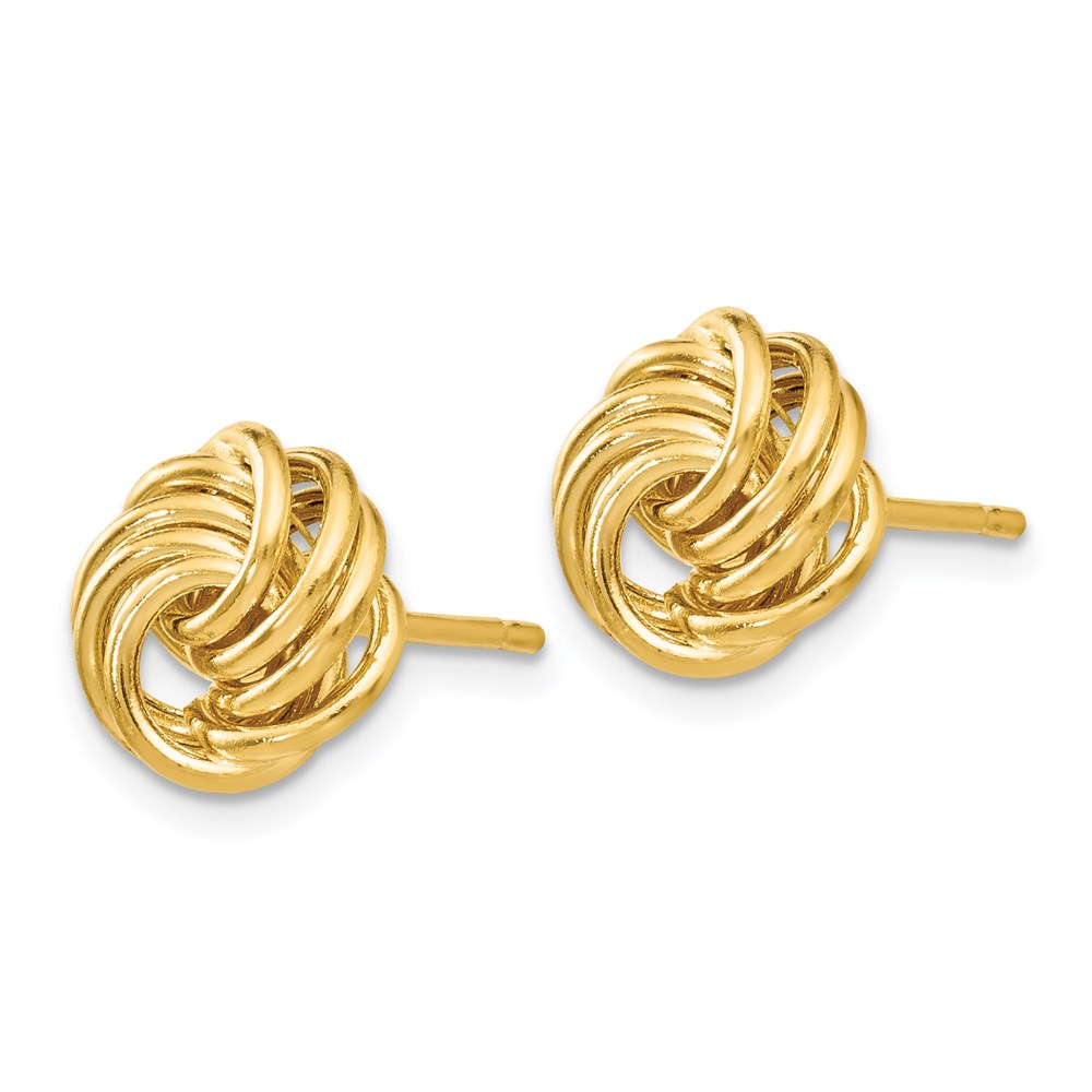 14K Yellow Gold Polished Earrings Image 2 H. Brandt Jewelers Natick, MA