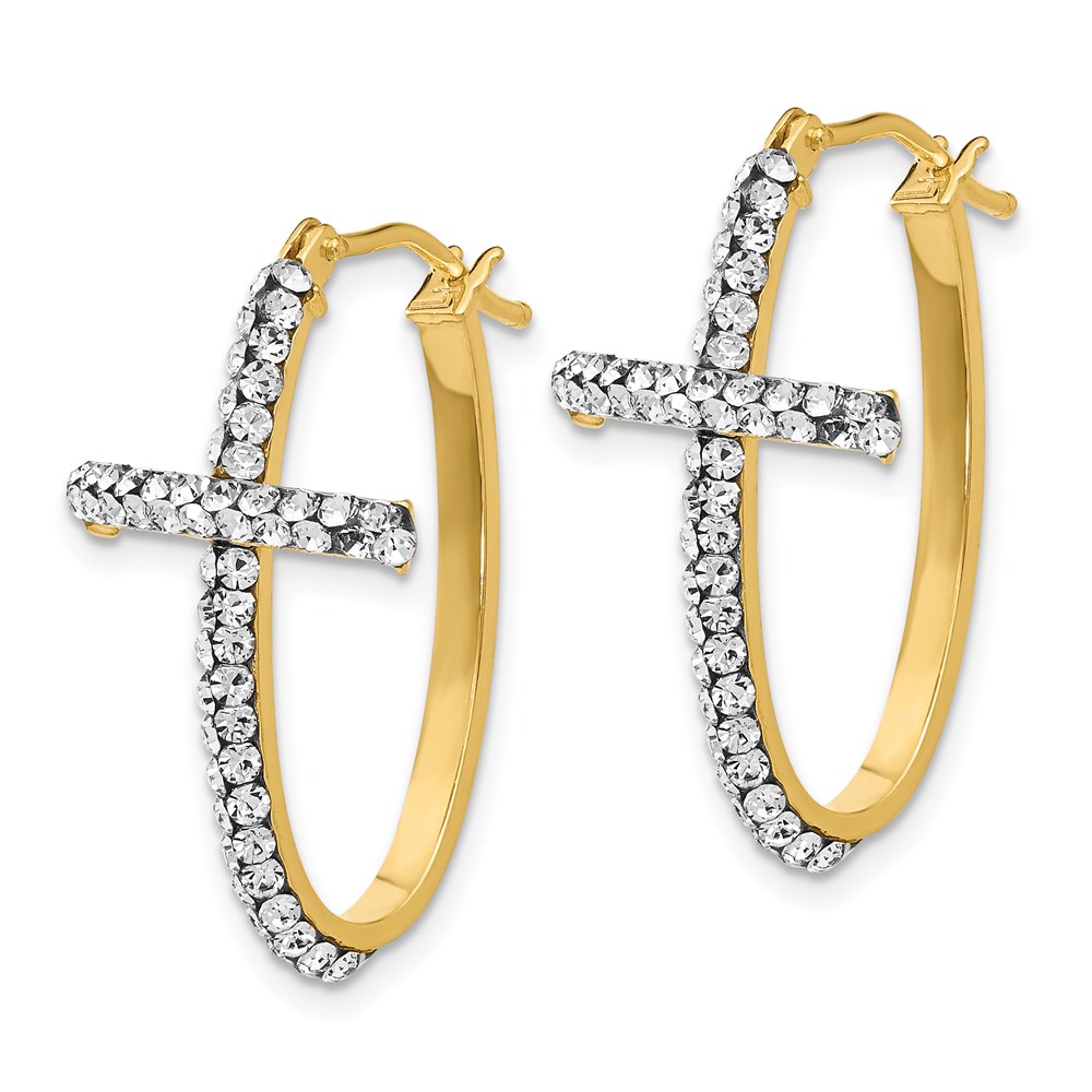 14K Yellow Gold Polished Hoop Earrings Image 2 Brummitt Jewelry Design Studio LLC Raleigh, NC