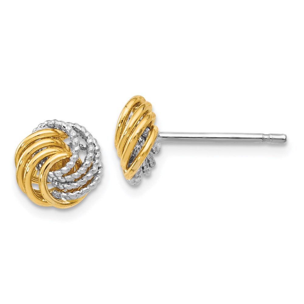14K Two-Tone Gold Earrings Malak Jewelers Charlotte, NC