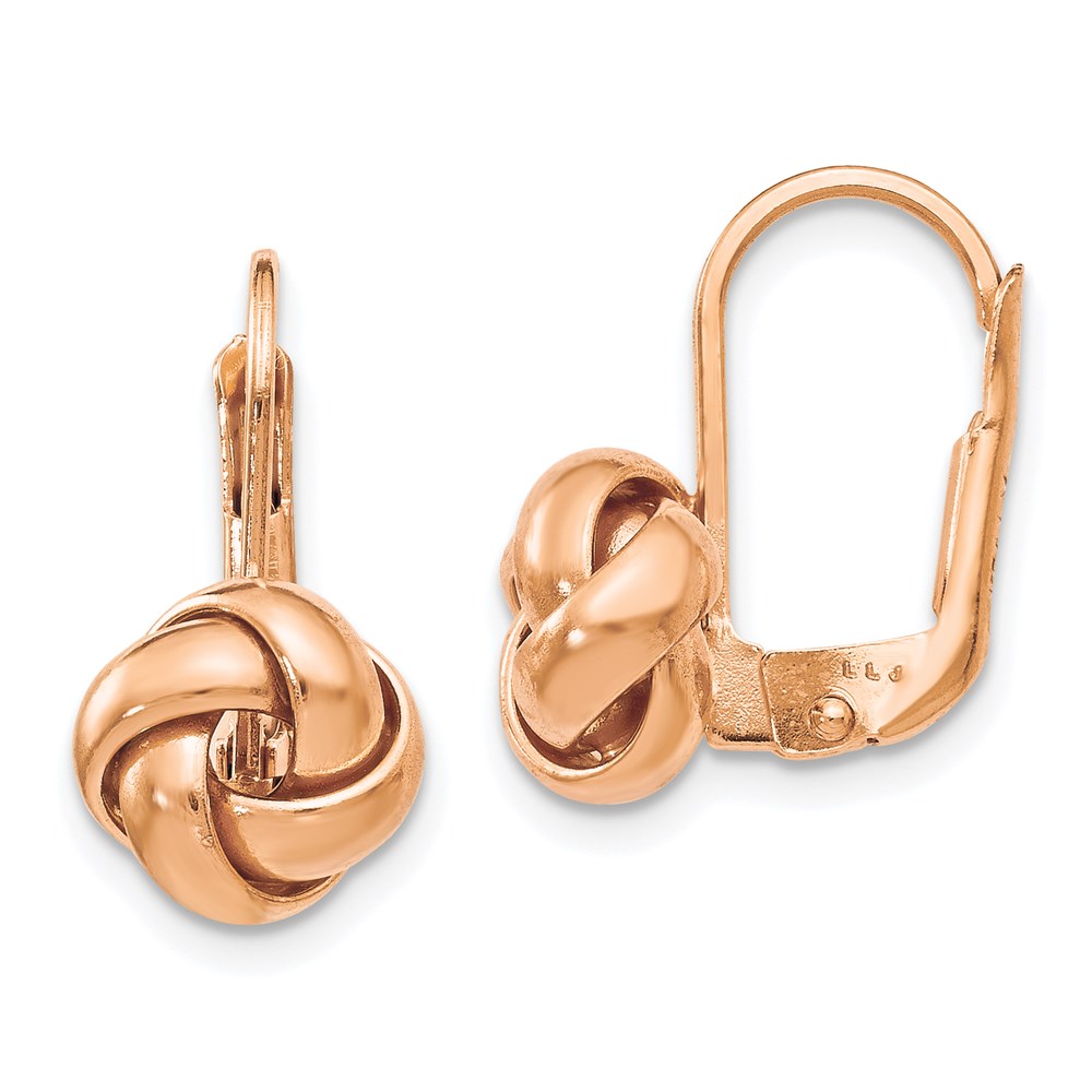 14K Rose Gold Polished Earrings Brummitt Jewelry Design Studio LLC Raleigh, NC