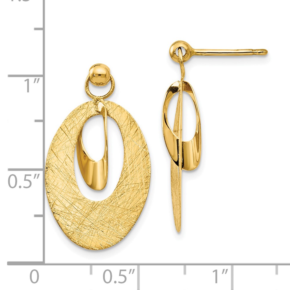 14K Yellow Gold Polished Earrings Image 4 Raleigh Diamond Fine Jewelry Raleigh, NC