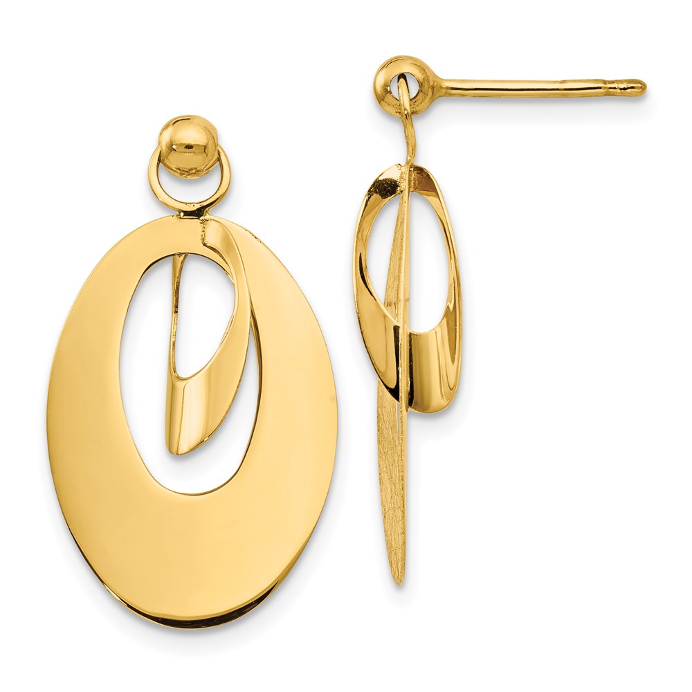 14K Yellow Gold Polished Earrings Image 5 Brummitt Jewelry Design Studio LLC Raleigh, NC
