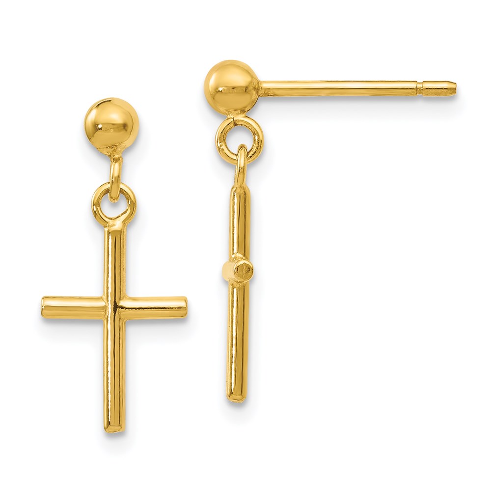 14K Yellow Gold Polished Earrings Fatz & Co. Chicago, IL