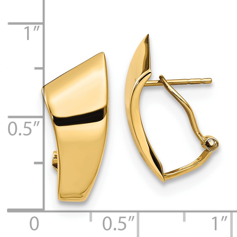 14K Yellow Gold Polished Earrings Image 3 Brummitt Jewelry Design Studio LLC Raleigh, NC