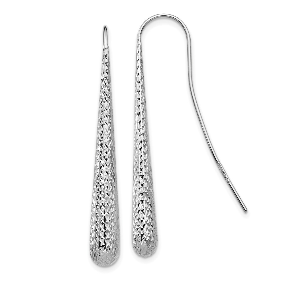 14K White Gold Polished Earrings Raleigh Diamond Fine Jewelry Raleigh, NC