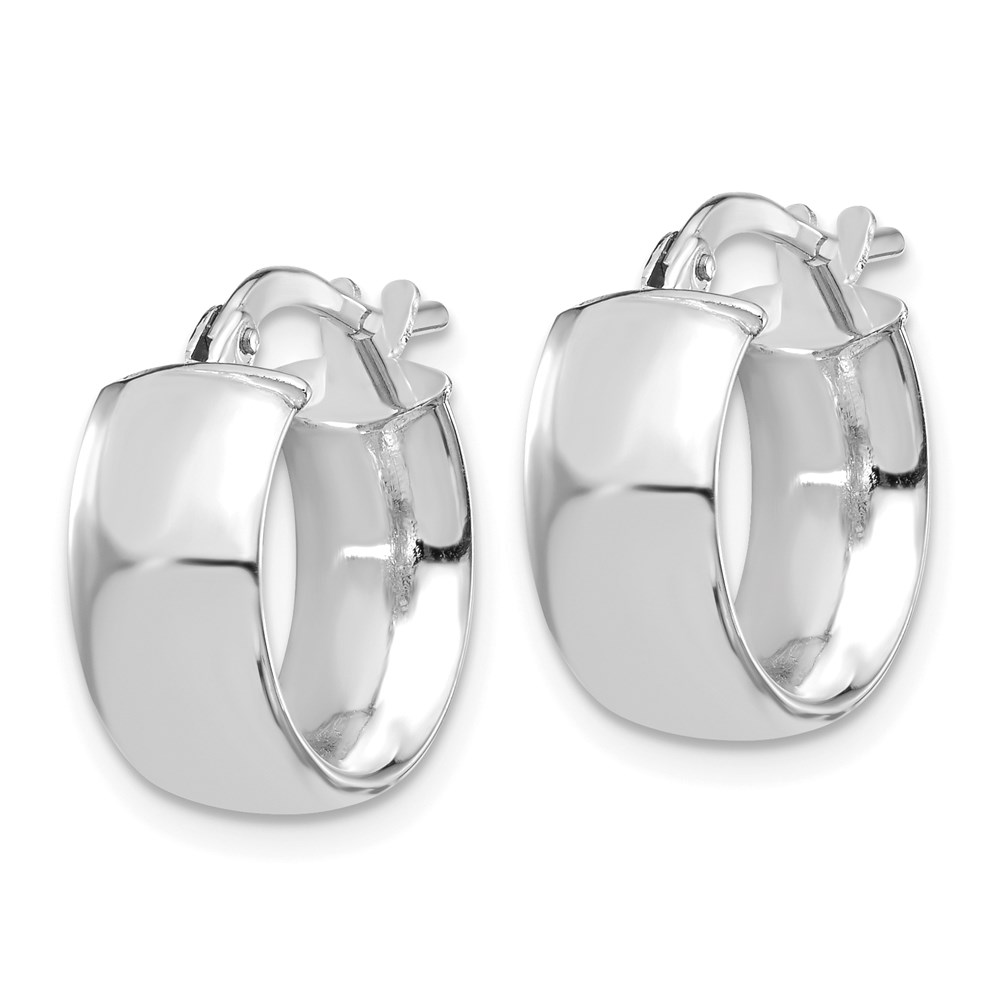 14K White Gold Polished Earrings Image 2 Raleigh Diamond Fine Jewelry Raleigh, NC