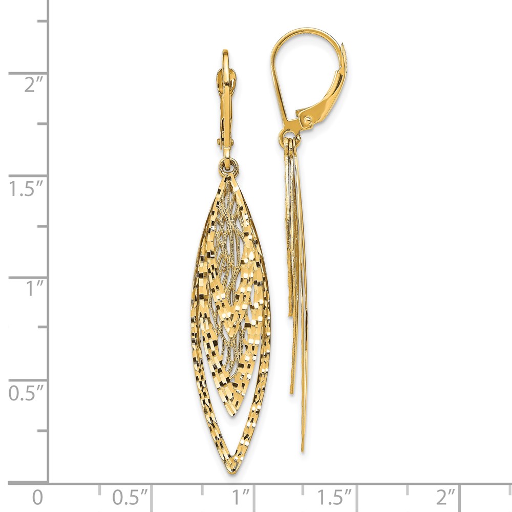 14K Yellow Gold Polished Earrings Image 3 Raleigh Diamond Fine Jewelry Raleigh, NC