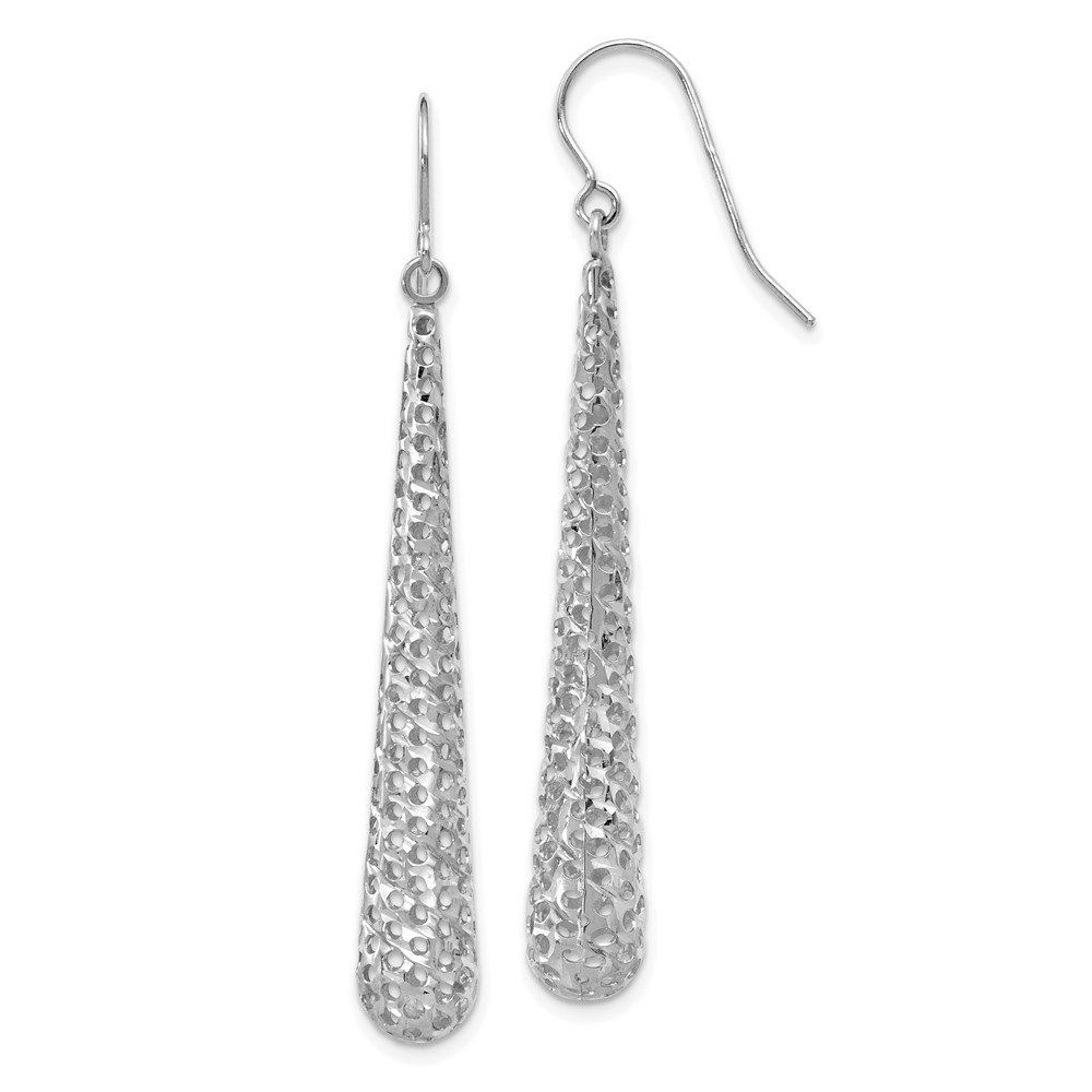 14K White Gold Dangle Earrings Brummitt Jewelry Design Studio LLC Raleigh, NC