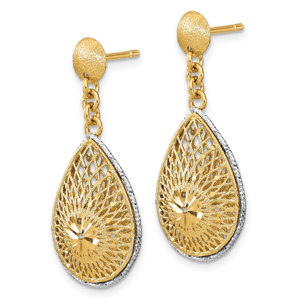 14K Yellow Gold Dangle Earrings Image 2 Brummitt Jewelry Design Studio LLC Raleigh, NC