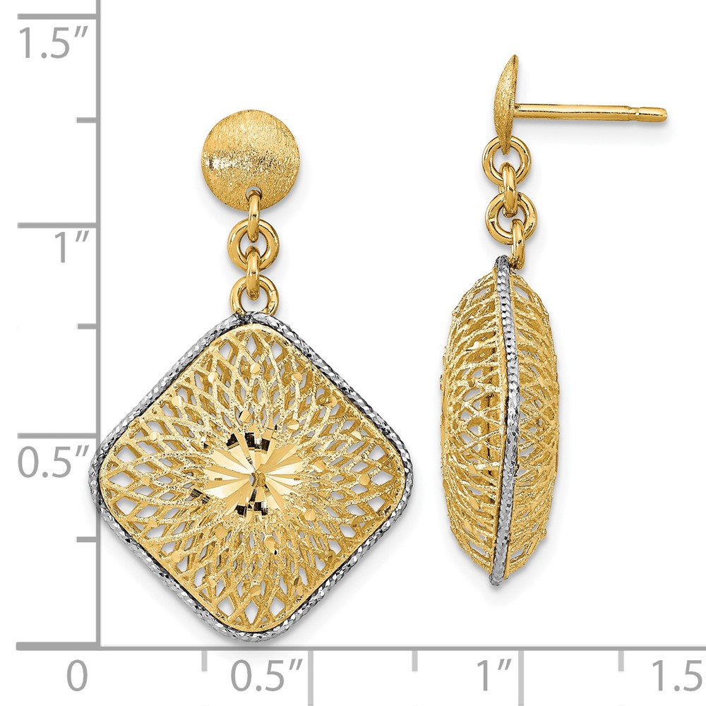 14K Yellow Gold Dangle Earrings Image 3 Brummitt Jewelry Design Studio LLC Raleigh, NC