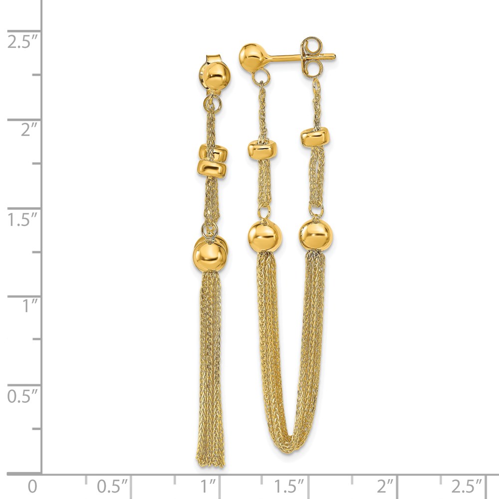 14K Yellow Gold Polished Earrings Image 3 Raleigh Diamond Fine Jewelry Raleigh, NC