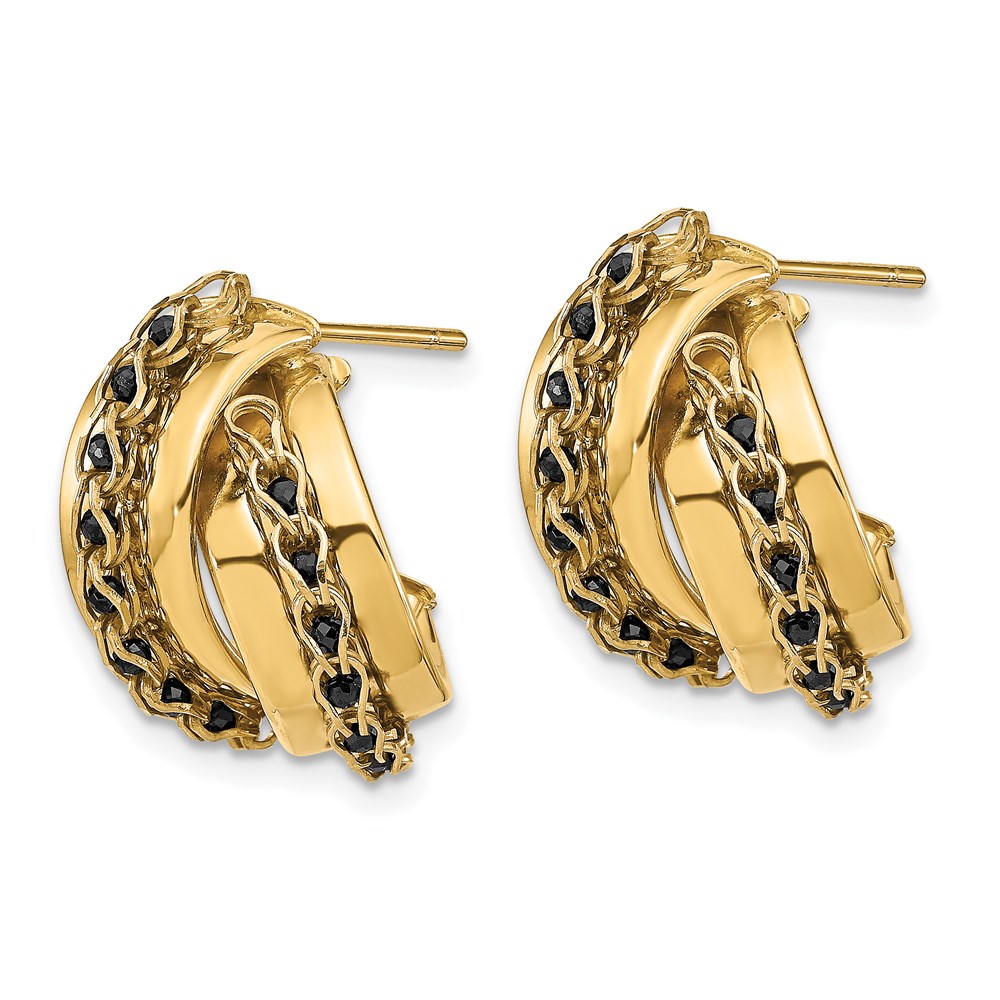 14K Yellow Gold Hoop Earrings Image 2 Brummitt Jewelry Design Studio LLC Raleigh, NC