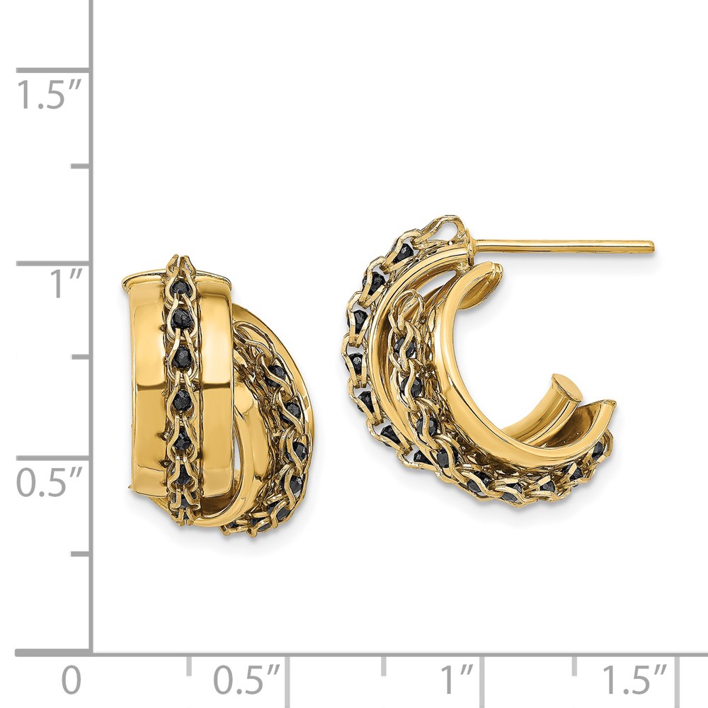 14K Yellow Gold Hoop Earrings Image 3 Brummitt Jewelry Design Studio LLC Raleigh, NC