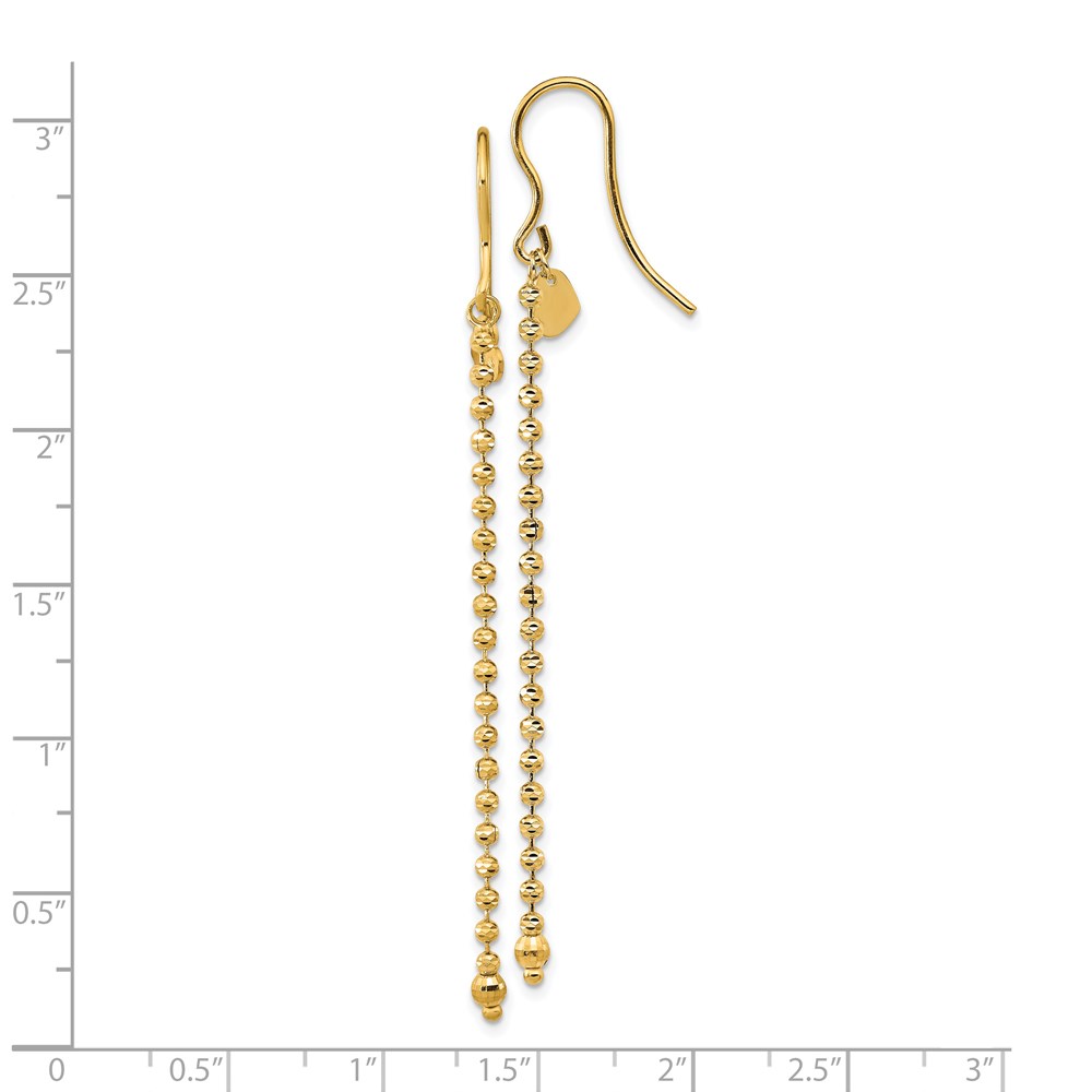 14K Yellow Gold Polished Dangle Earrings Image 3 Brummitt Jewelry Design Studio LLC Raleigh, NC