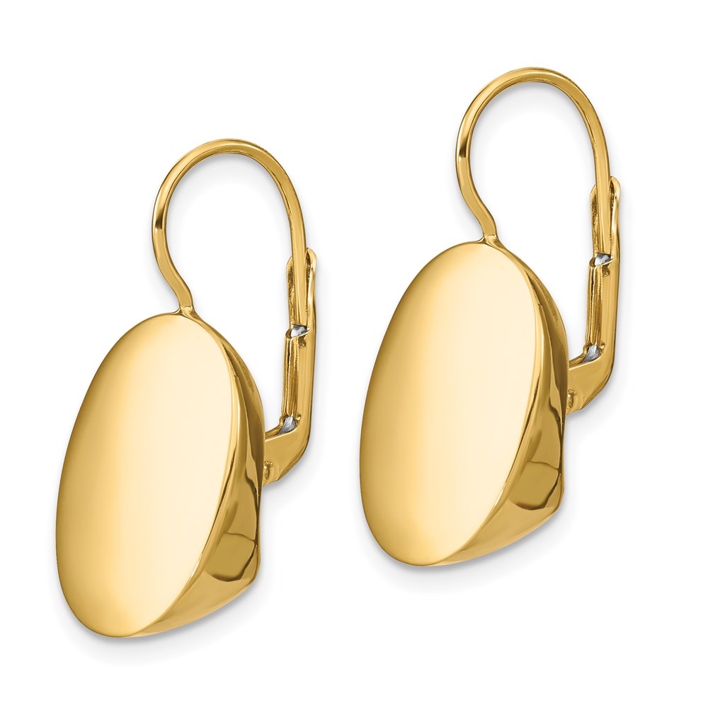14K Yellow Gold Polished Earrings Image 2 Brummitt Jewelry Design Studio LLC Raleigh, NC