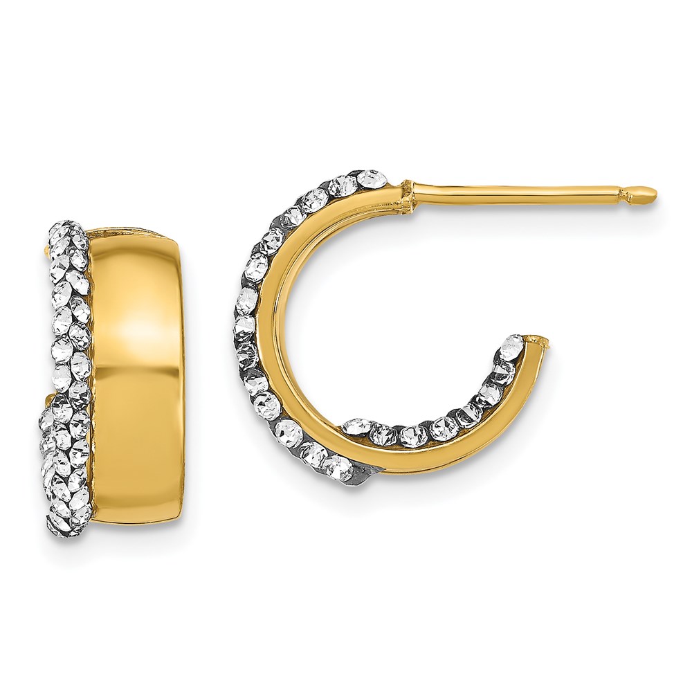 14K Yellow Gold Polished Earrings Raleigh Diamond Fine Jewelry Raleigh, NC