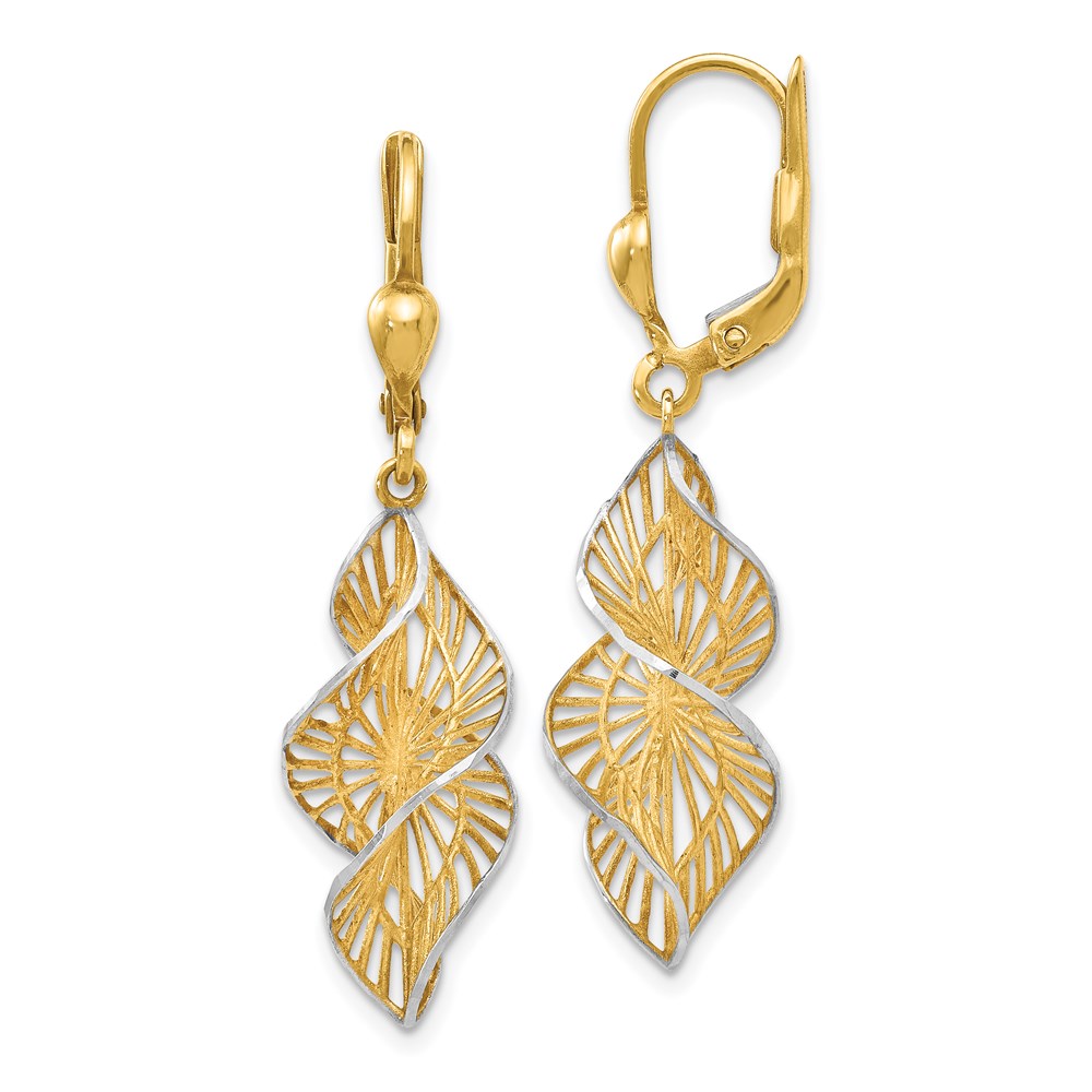 14K Yellow Gold Textured Earrings Brummitt Jewelry Design Studio LLC Raleigh, NC