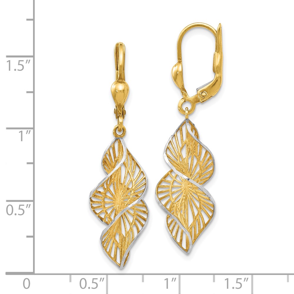 14K Yellow Gold Textured Earrings Image 3 Brummitt Jewelry Design Studio LLC Raleigh, NC