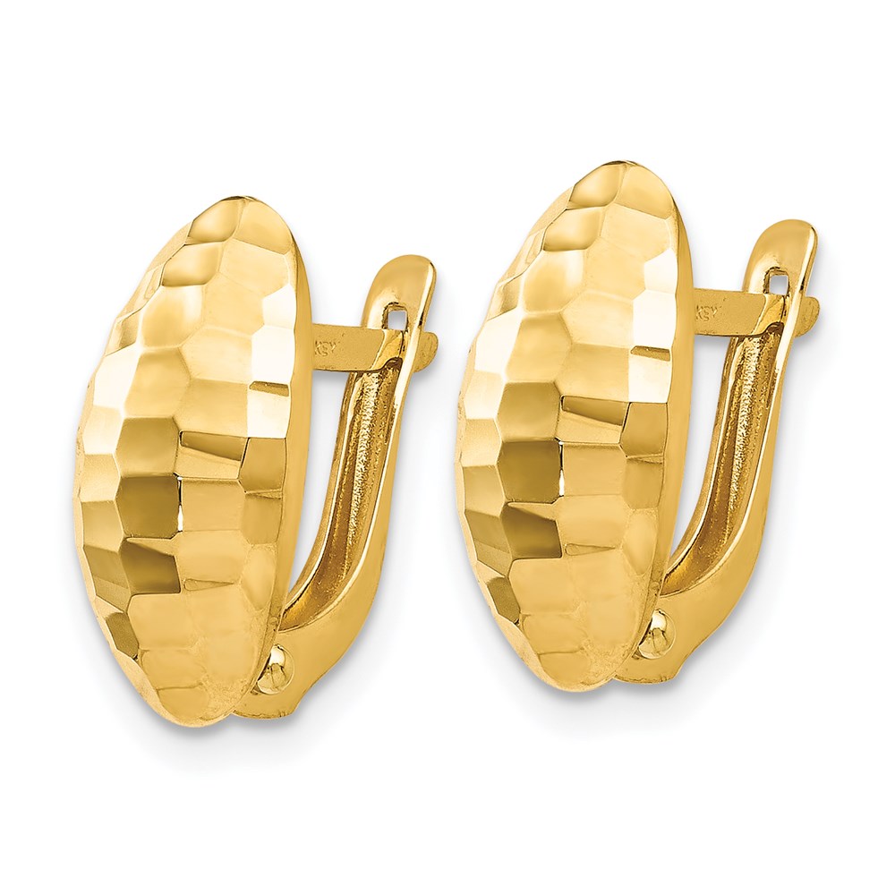 14K Yellow Gold Polished Earrings Image 2 Raleigh Diamond Fine Jewelry Raleigh, NC