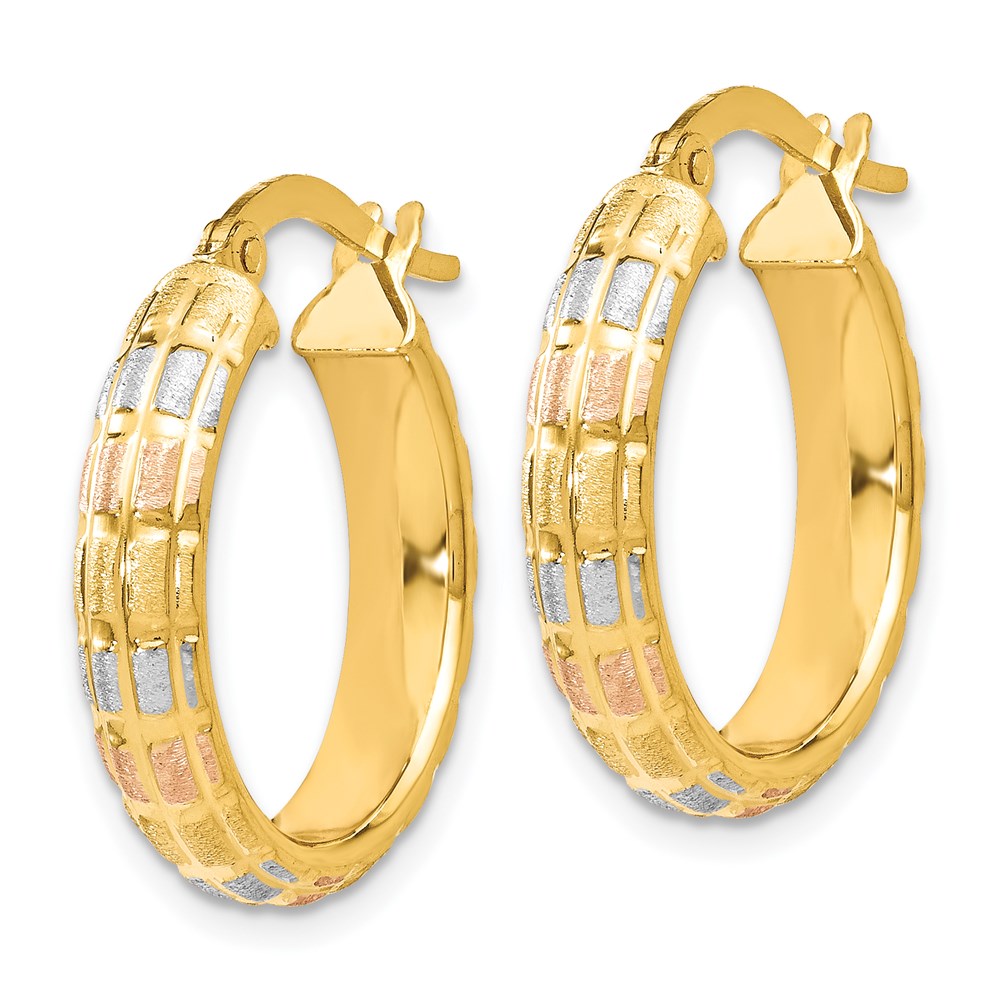 14K Yellow Gold Hoop Earrings Image 2 Brummitt Jewelry Design Studio LLC Raleigh, NC