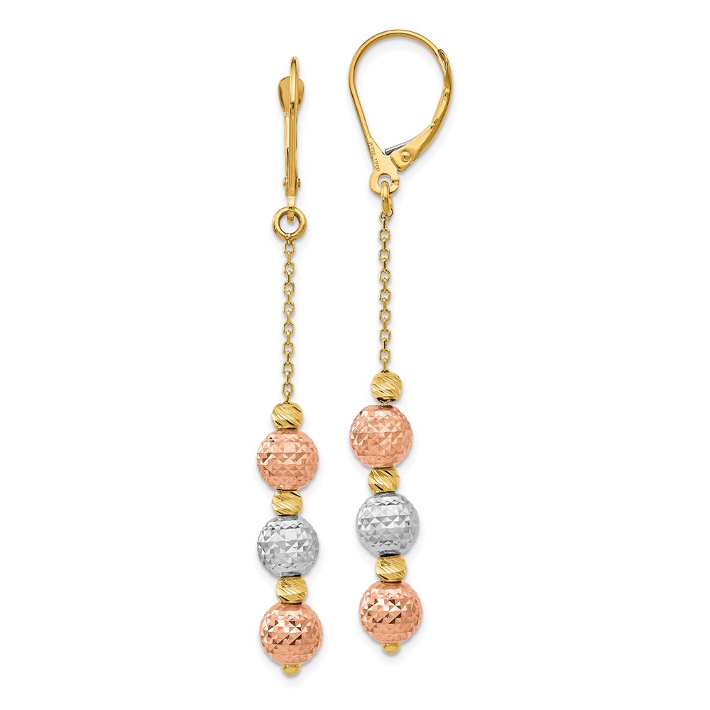 14K Tri-Color Gold Earrings Brummitt Jewelry Design Studio LLC Raleigh, NC