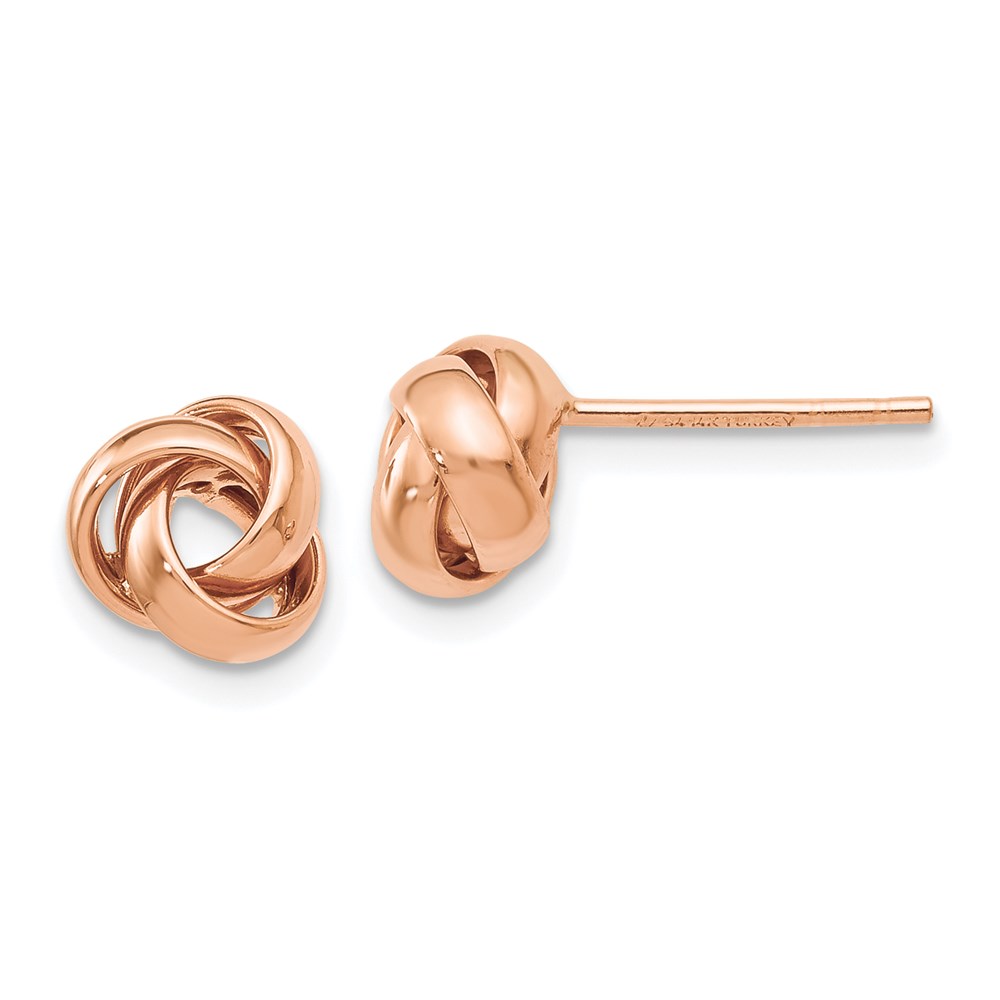 14K Rose Gold Polished Earrings Raleigh Diamond Fine Jewelry Raleigh, NC