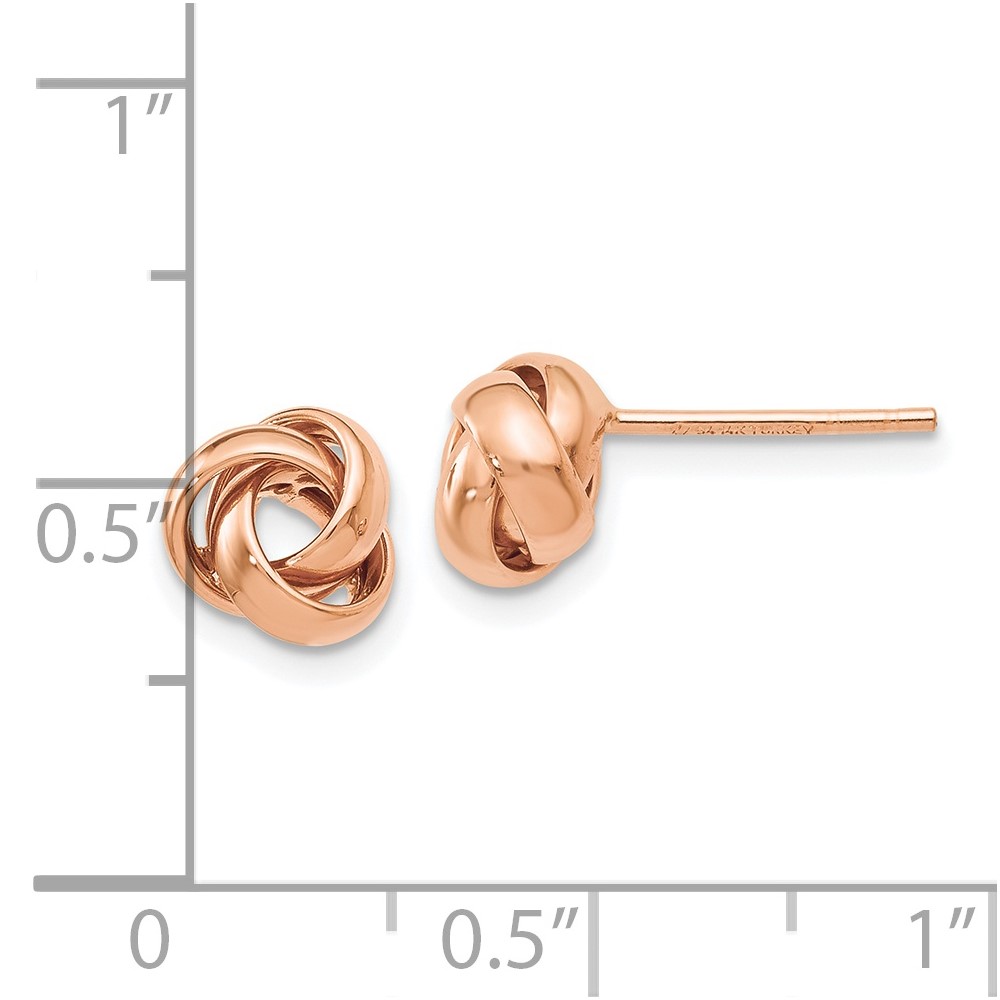 14K Rose Gold Polished Earrings Image 2 Raleigh Diamond Fine Jewelry Raleigh, NC