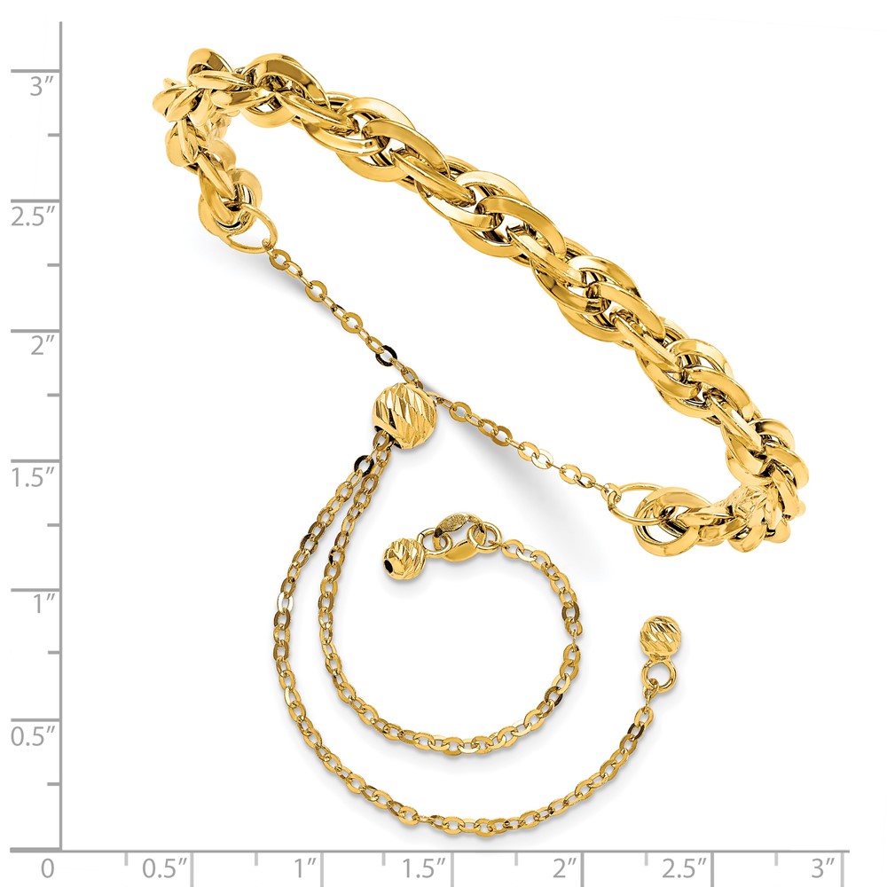 14K Yellow Gold Polished Link Bracelet Image 3 Lennon's W.B. Wilcox Jewelers New Hartford, NY
