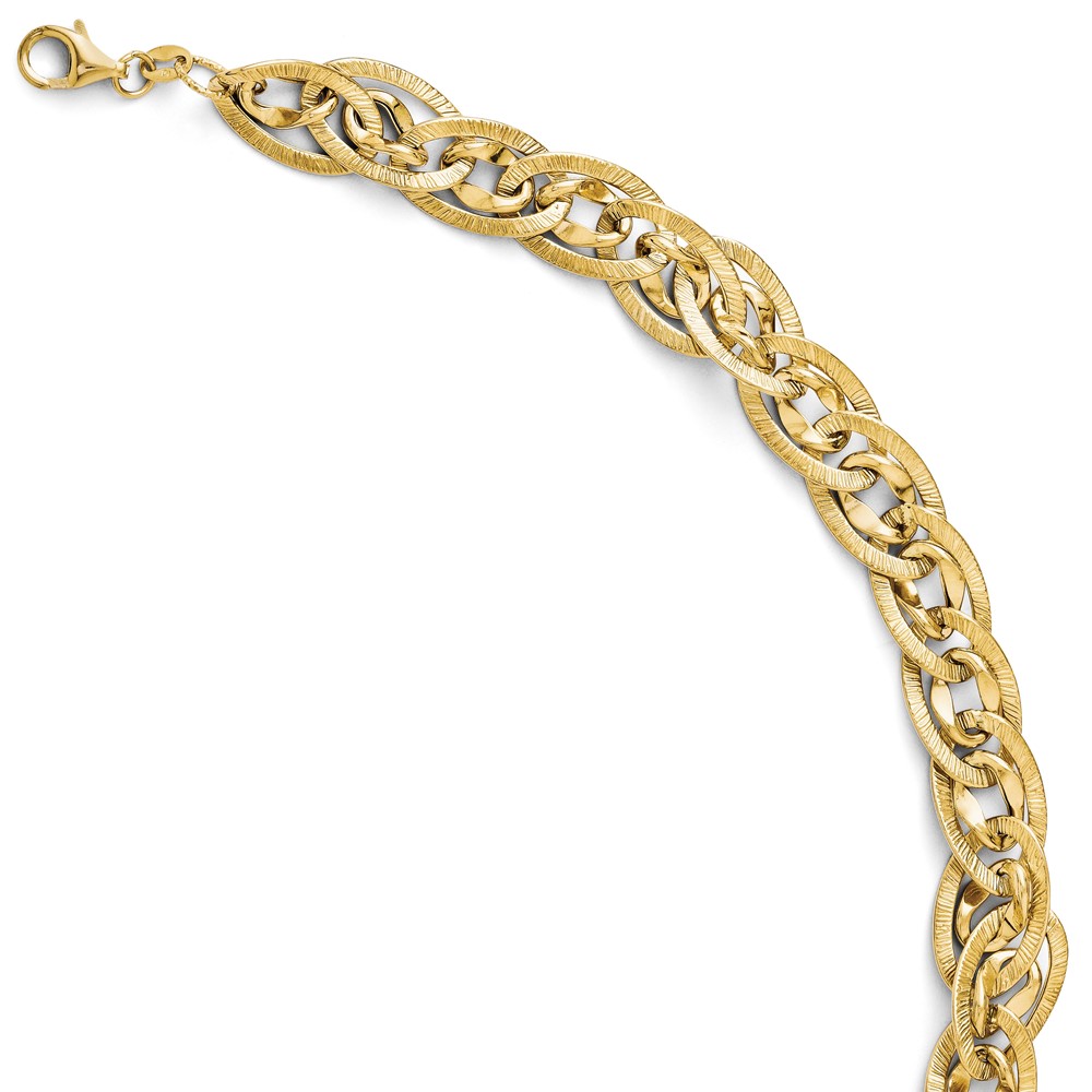 14K Yellow Gold Link Bracelet Lennon's W.B. Wilcox Jewelers New Hartford, NY