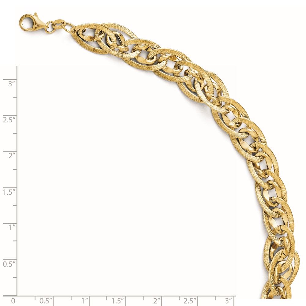 14K Yellow Gold Link Bracelet Image 2 Lennon's W.B. Wilcox Jewelers New Hartford, NY