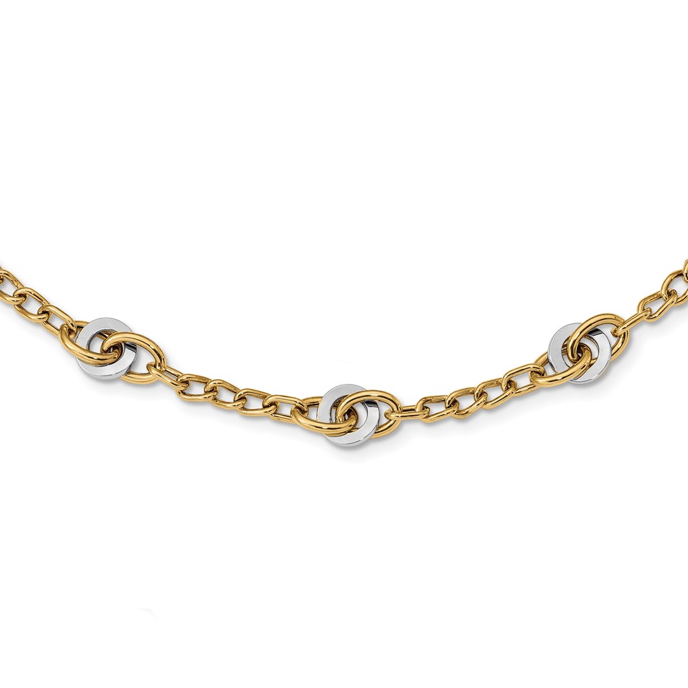 14K Two-Tone Gold Polished Necklace Raleigh Diamond Fine Jewelry Raleigh, NC
