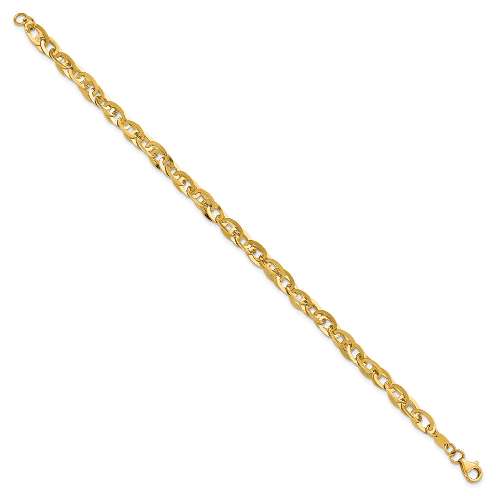 14K Yellow Gold Polished Link Bracelet Image 2 Johnson Jewellers Lindsay, ON