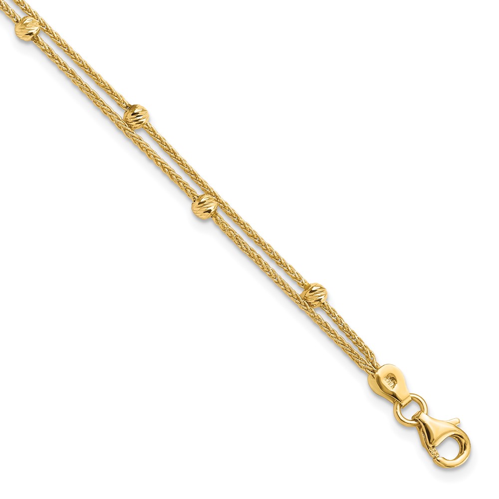 14K Yellow Gold Polished Bracelet Raleigh Diamond Fine Jewelry Raleigh, NC
