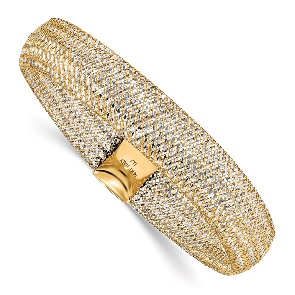 14K Two-Tone Gold Polished Bracelet Raleigh Diamond Fine Jewelry Raleigh, NC
