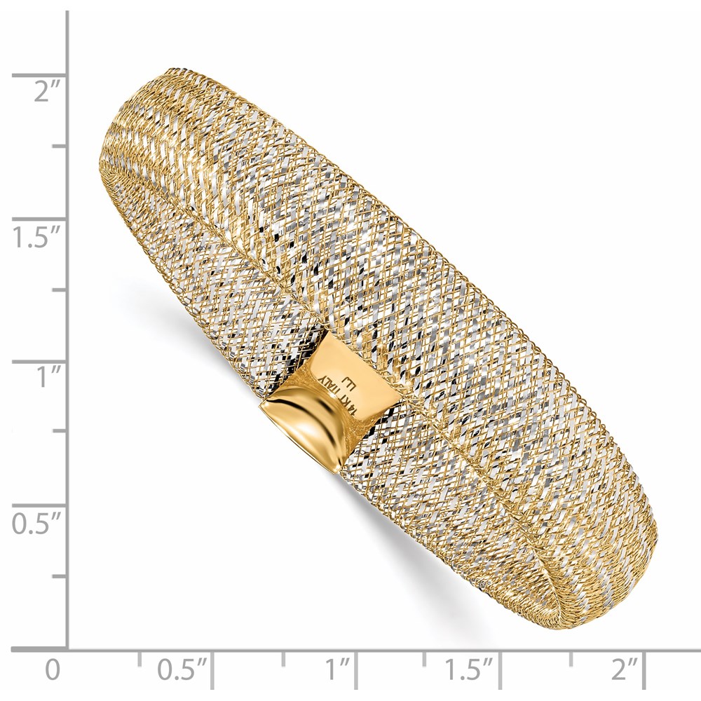 14K Two-Tone Gold Polished Bracelet Image 2 Raleigh Diamond Fine Jewelry Raleigh, NC