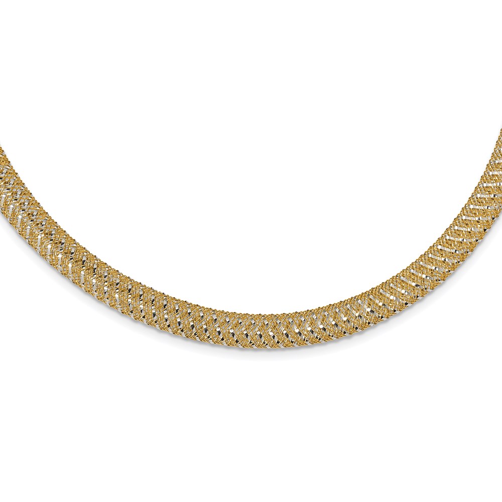 14K Two-Tone Gold Polished Necklace Johnson Jewellers Lindsay, ON