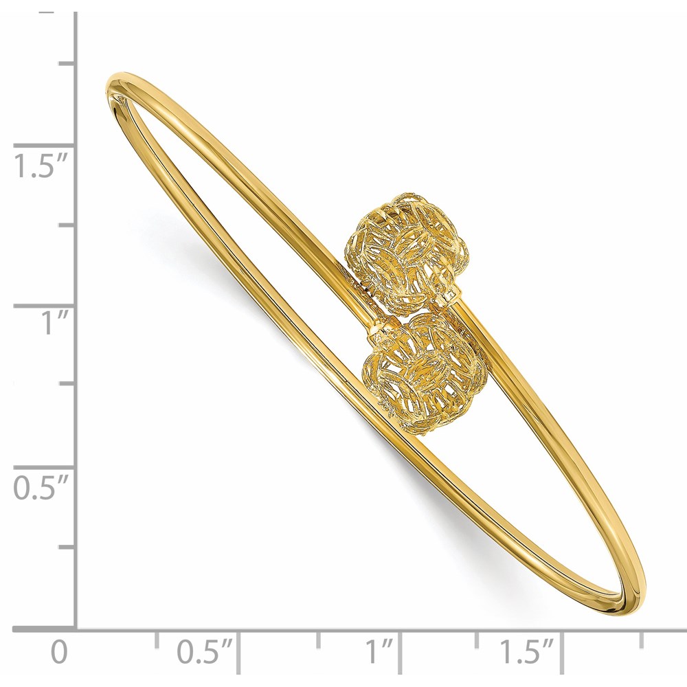 14K Yellow Gold Bangle Bracelet Image 2 Lennon's W.B. Wilcox Jewelers New Hartford, NY