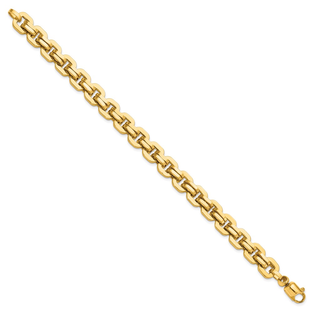 14K Yellow Gold Polished Men's Bracelet Image 2 Raleigh Diamond Fine Jewelry Raleigh, NC