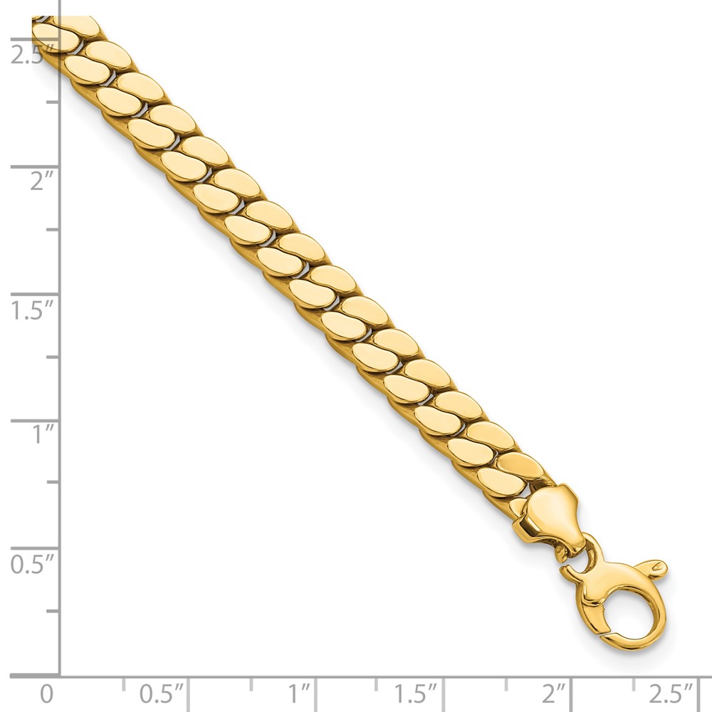 14K Yellow Gold Polished Men's Bracelet Image 3 Johnson Jewellers Lindsay, ON