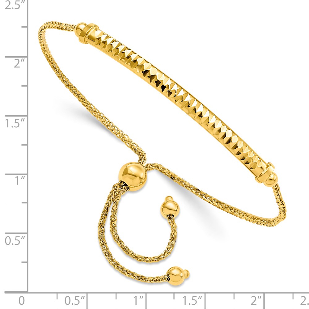 14K Yellow Gold Polished Bracelet Image 2 Johnson Jewellers Lindsay, ON