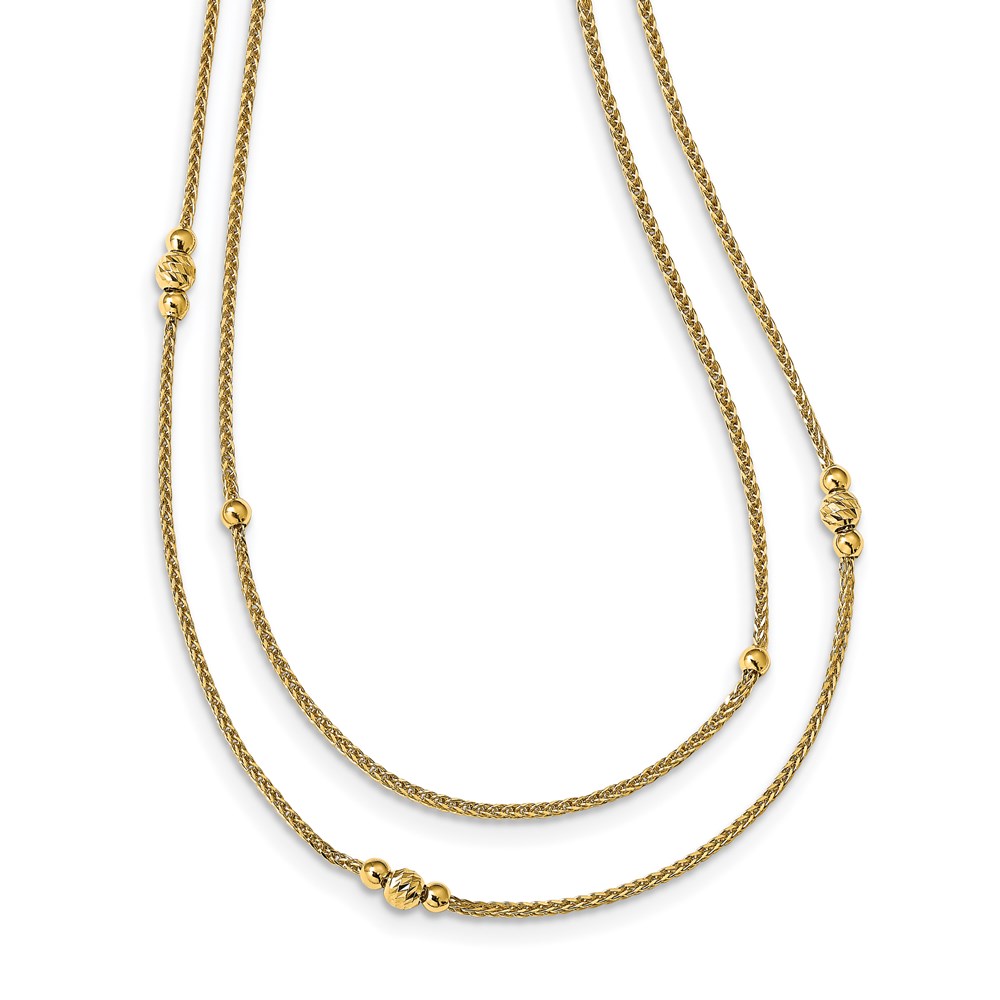 Polished 14k Yellow Gold USA Necklace