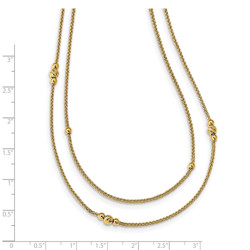 14K Yellow Gold Polished Necklace Image 3 Malak Jewelers Charlotte, NC